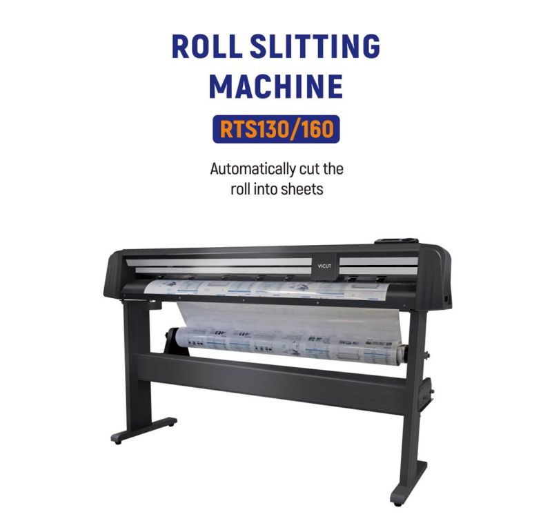 Vicut Rts1600 Roll Slitter for Advertising Companies Pet, PP, PVC, PC, Thin Film Cutting