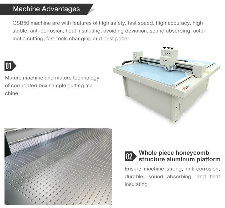 Flatbed CNC Corrugated Box Sample Cutting Plotter Machine for Box Making Company