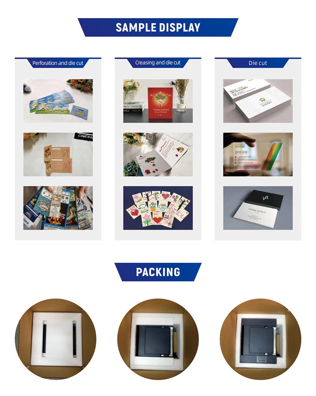 Automatic Paper Cutting Business Card Cutting Machine with Creasing and Perforating