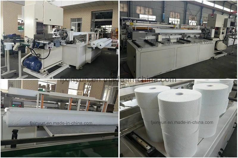 High Speed Maxi Roll Tissue Paper Band Saw Cutting Machine