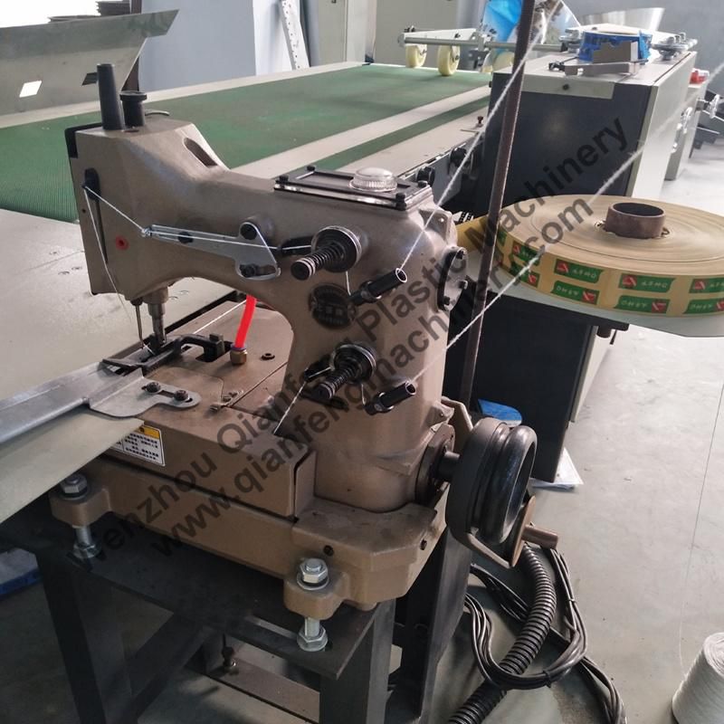 Kraft Paper Sack Sewing and Automatic Hot-Melt Adhesive Tape Sealing Machine for Packaging