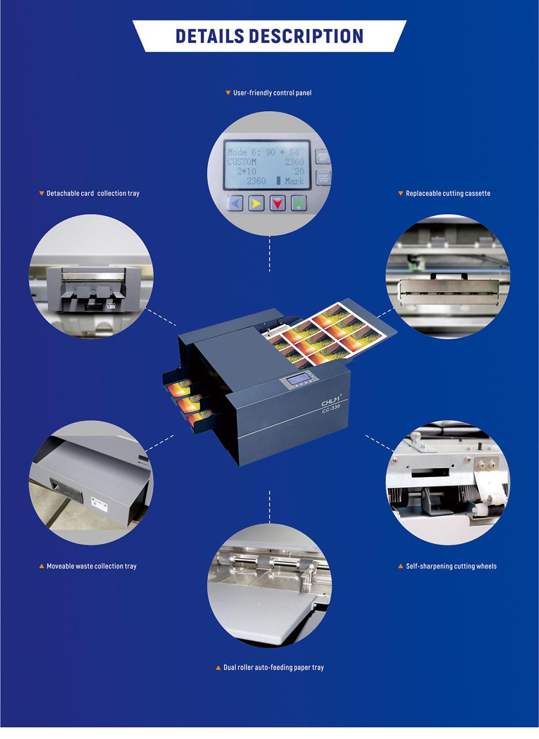 A4 Business Card/Tickets Card Cutter Machine Support Various Sheet Size Model Cc-330