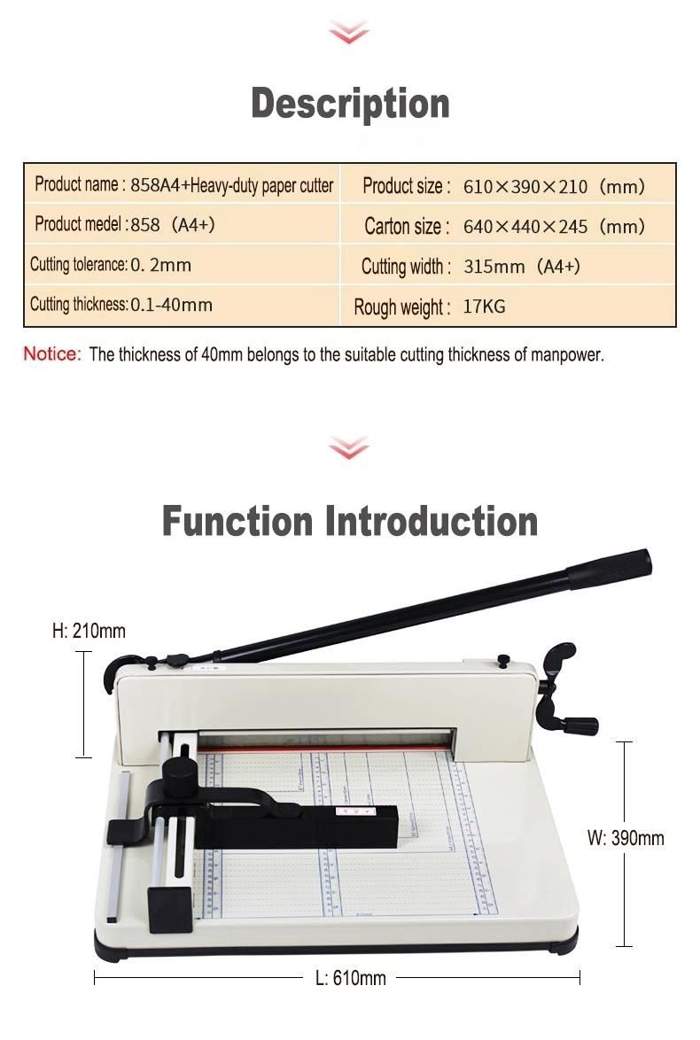 Best Price Professional Industrial Office Manual A4 Paper Cutter Machine