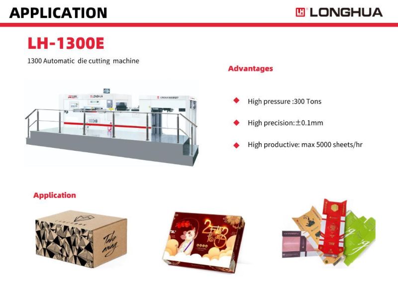 Flatbed Non-Stop High Technology Automatic Auto Die Cutting Machine with Creasing Kiss of Lh-1300e