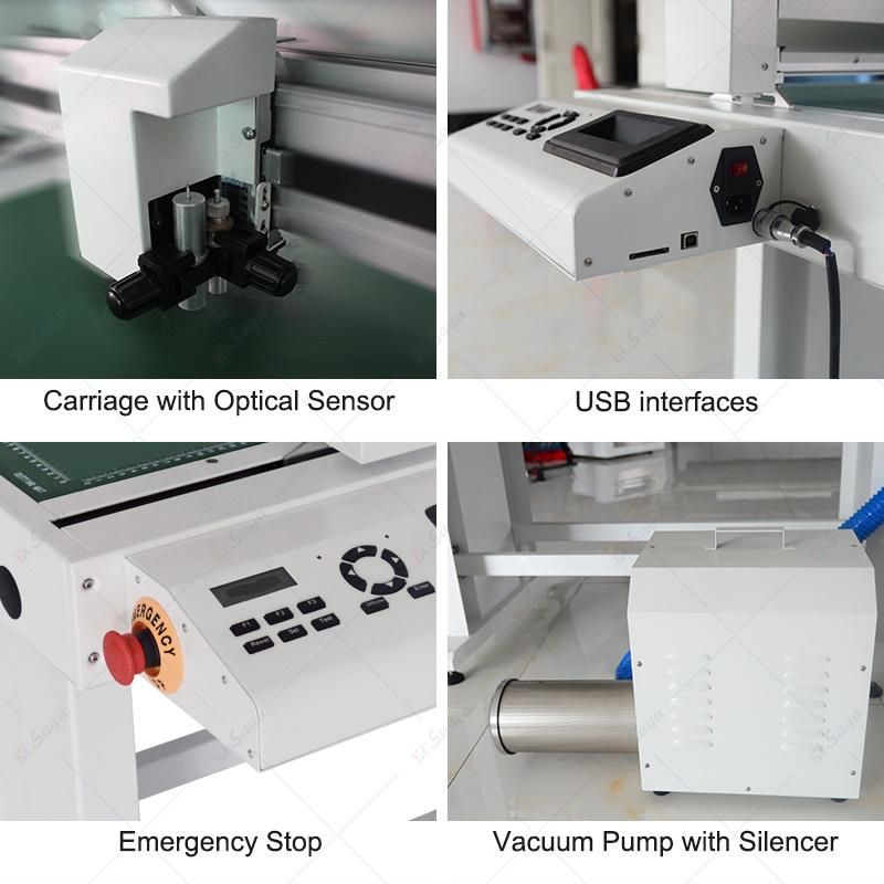 Box Making Cutting and Creasing Together Machine Die Label and Sticker CAD Film Hands-Free Optical Sensor CNC Flatbed Cutter