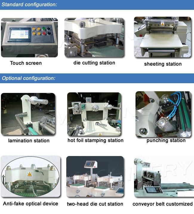 Roll to Sheet Die Cutting Machine for Label, Film, Foam, Copper Foil, Aluminum Foil, Non Woven Sticker