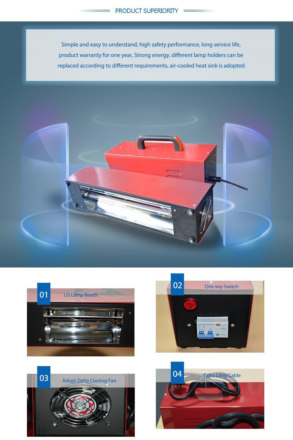 Air Cooling 1kw Portable UV Curing Machine