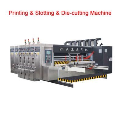 Flexo Printer Slotter Die Cutter Machinery / Fully Automatic Carton Box Flexo Printing Slotting Die Cutting Machine
