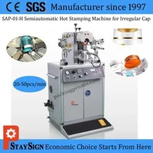Sap-01-H Semiautomatic Hot Foil Stamping Machine for Round Plastic Caps