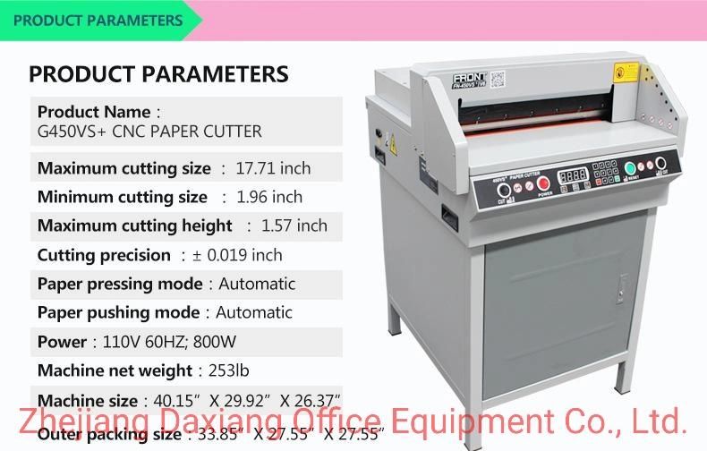 Multi-Function Heavy Duty Paper Cutter 450mm Electric Book Cutting Machine for Home Use