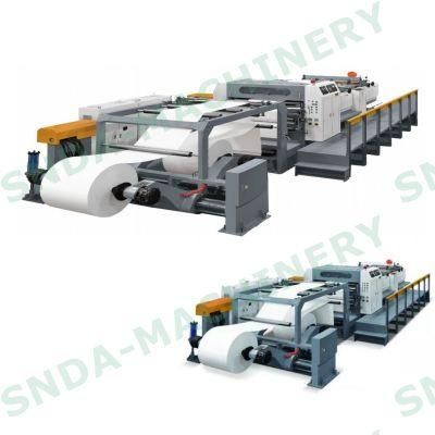 Rotary Blade Two Roll Paper Jumbo Reel to Sheet Cutting Machine China Manufacturer