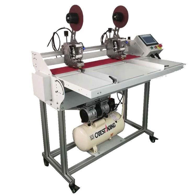 Semi Automatic Double Sided Tear Adhesive Tape Applicator Machine for Paper Box