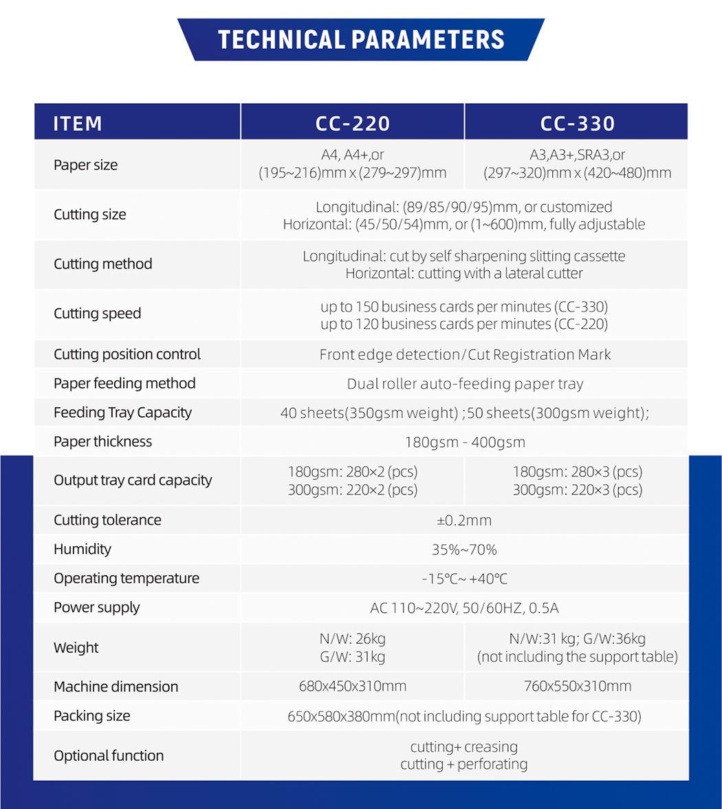 A3 High Speed Automatic Business Card Cutting Machine with Creasing and Perforating Cc-330