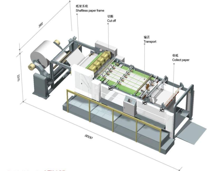 High Speed Paper Sheeting Machine (GDQ-1400A) with 23kw Total Power