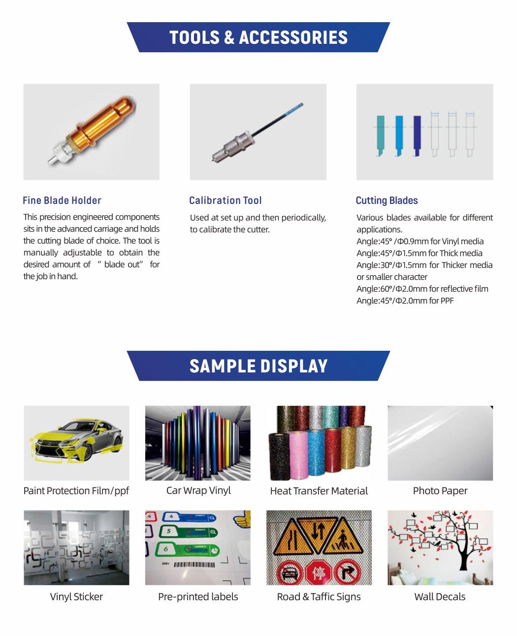 High Precision 800mm/S Vinyl Graph Sign Cutting Plotter Vinyl Cutting with Roland Blade 1800mm/53inch