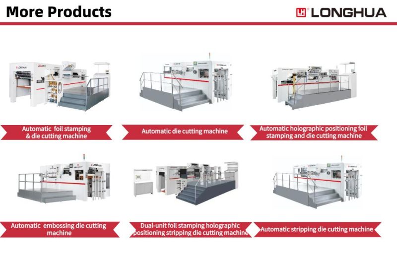 Lh-1050dfh Longhua Lead Brand High Quality Automatic Foil Stamping Hot Embossing Press Die Cutting Cutter Machine with Creasing