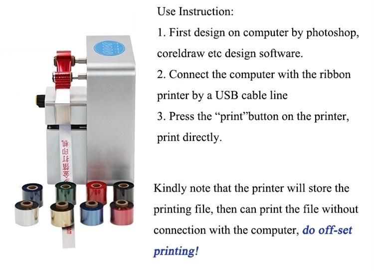 Hot Stamping Digital Foil Printer for Satin Ribbon Printing