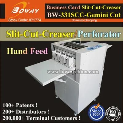 A4 A3 Chrome Paper Hand Manual Feed Namecard Gemini Cut Perforator Creaser Business Name Card Slitter Cutter