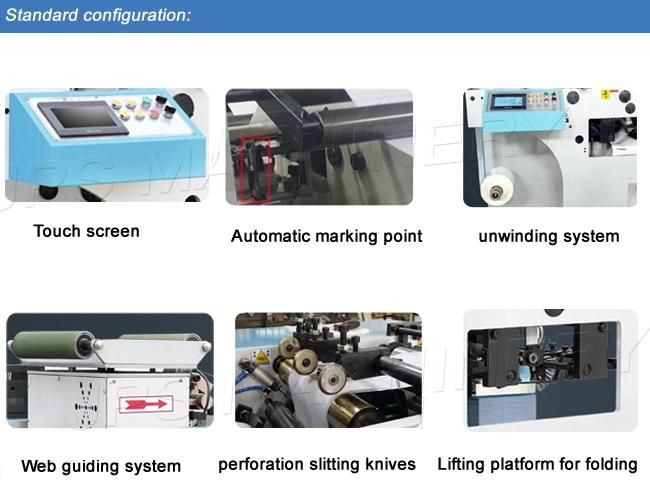 Slitter Folder Zig-Zag Slitting Fan Folding Machine for RFID Film, Ticket, Card, Boarding Pass, Self-Adhesive Thermal Paper, Label Sticker Roll