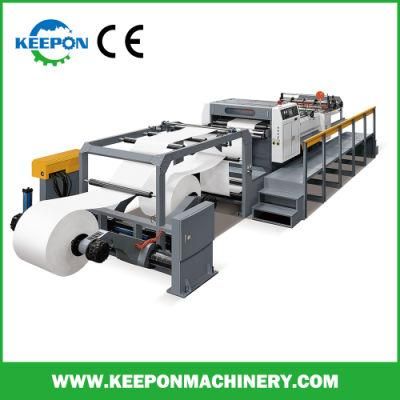 Automatic Paper Roll to Sheet Cutting Machine with Air Knife Slitting and Web-Guiding