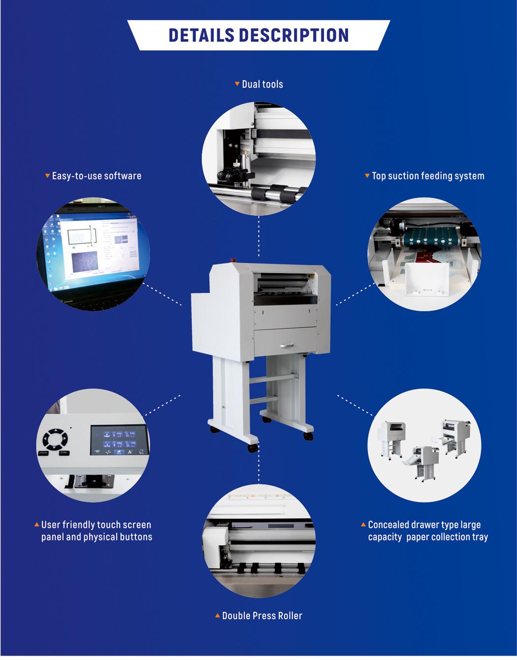 Digital Vinyl Adhesive Label Sheet Cutter with Creasing