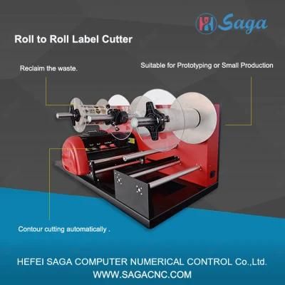 Fast Contour Optical Sensor Digital Label Roll to Roll for Kiss-Cut Self-Adhesive Paper/Stickers Laser Economical Die Cutter