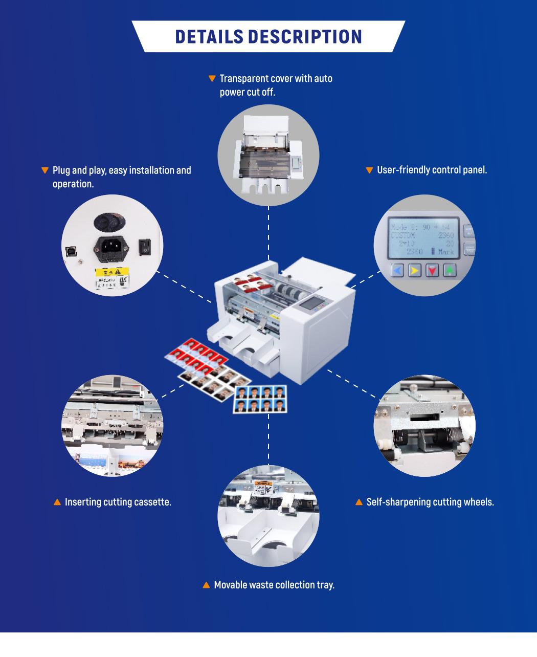 Hot Sale PC220 Photo Cutter Machine ID Photo/Passport Cutting Machine