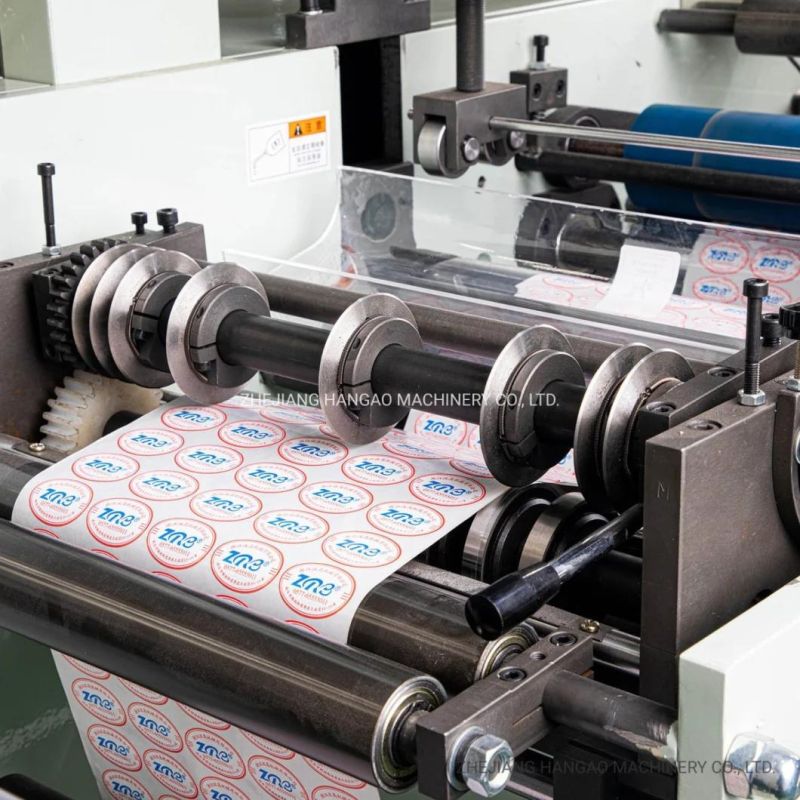 Self-Adhesive Paper Label Rotary Die Cutting with Slitting