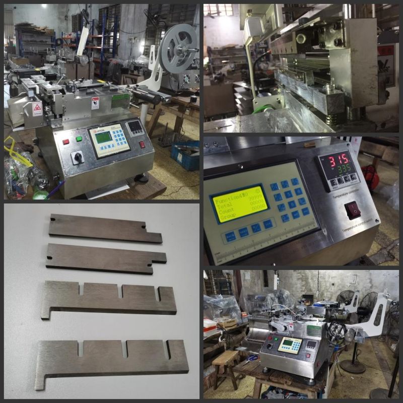 (JC-3080) Automatic Ultrasonic Label Cutting Machine / Polyester Satin Ribbon Garment Wash Care Label Cutting Machine