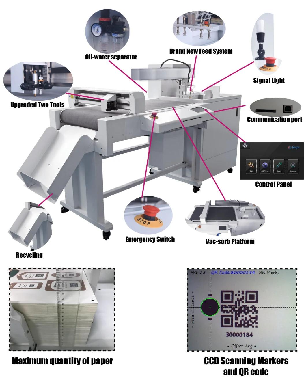 Saga Digital Automatic Feeding Half-Cut Sheet Die Cutter After Printing Packing