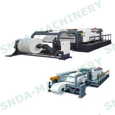 Rotary Blade Two Roll Duplex Paper Roll to Sheet Cutting Machine China Manufacturer
