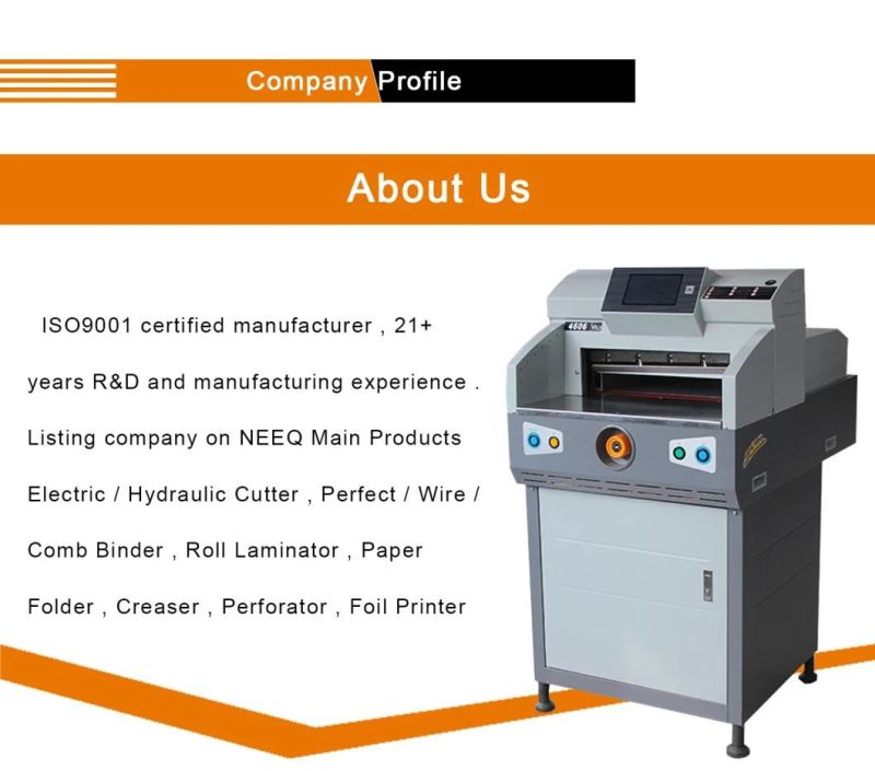 A2 A3 A4 Size Hydraulic Automatic Programs Control Paper Slitting Business Card Cutting Machine