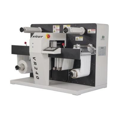 Vr240 Laser Label Printer Partner R2r Roll Label Sticker Die Cutting Machine Roll to Sheet Label Cutter for Sale