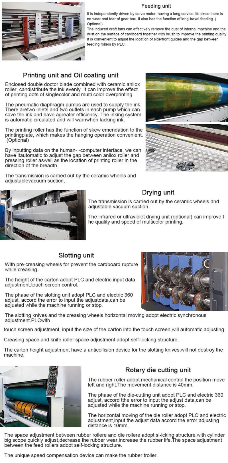 Water Ink Flexo Corrugated Cardboard Printing Rotary Die-Cutting Slotting Machine/Flexo Printer Slotter Machine