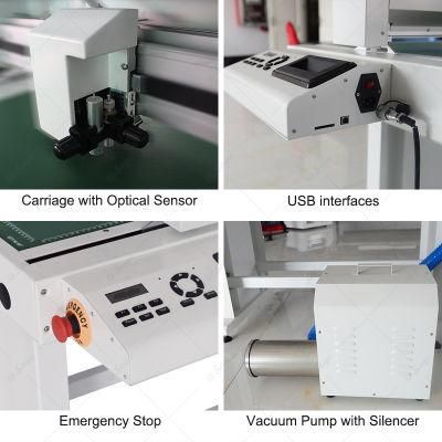 Optical Sensor Servo Motor Flatbed Die Cutter Can Full/Kiss-Cut for Synthetic Paper, Label, Thin PVC and Self-Adhesive Wire Drawing Material