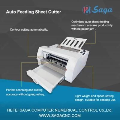 Digital Servo Motor CCD Sensor Auto Positioning Auto Feeding Sheet Die Cutter Contour Cutting Machine