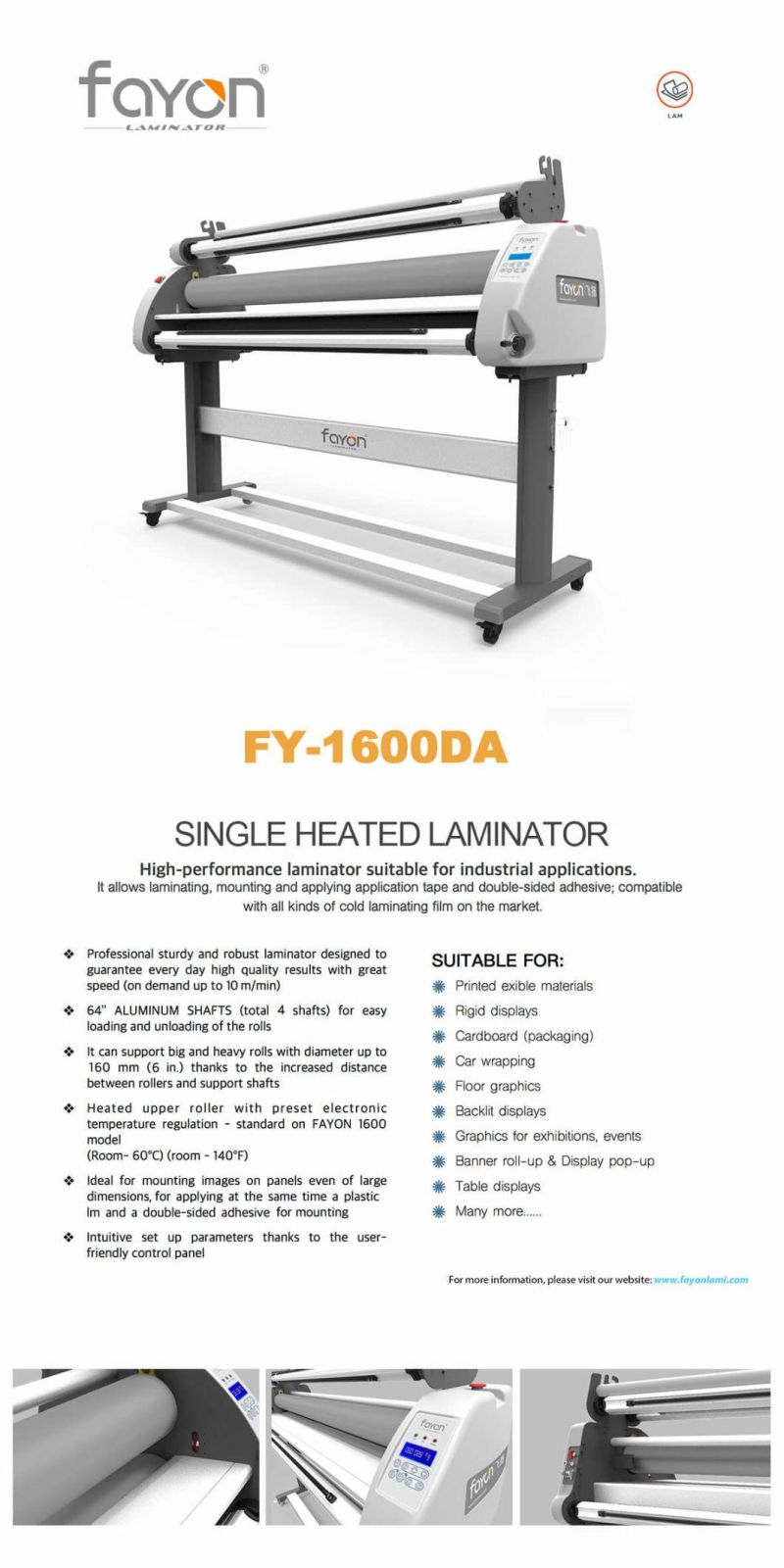Fy1600da Large Sticker Holographic Lamination Cold Roller 1600 Automatic Laminator