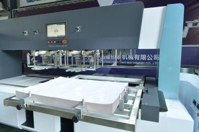 Die-Cutting Paper Box E/F Corrugated Box Waste Paper Stripping/Blanking Machine Collecting with Manipulator Conveyor