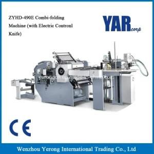 High Quality Zyhd490e Combi-Folding Machine with Electric Control Knife for Book