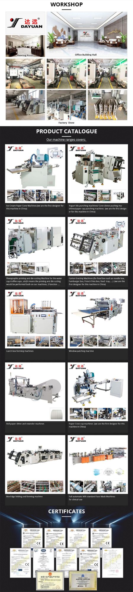Cc1400 Dayuan High Speed Paper Cup Plate Blank Punching Machine