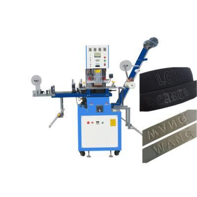 Automatic Textile Ribbon Embossing Logo Machine with Ce