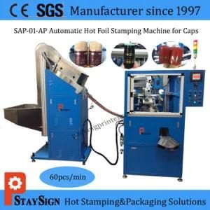 Sap-01-Ap Automatic Hot Foil Stamping Machine for Cylindrical Caps and Closures