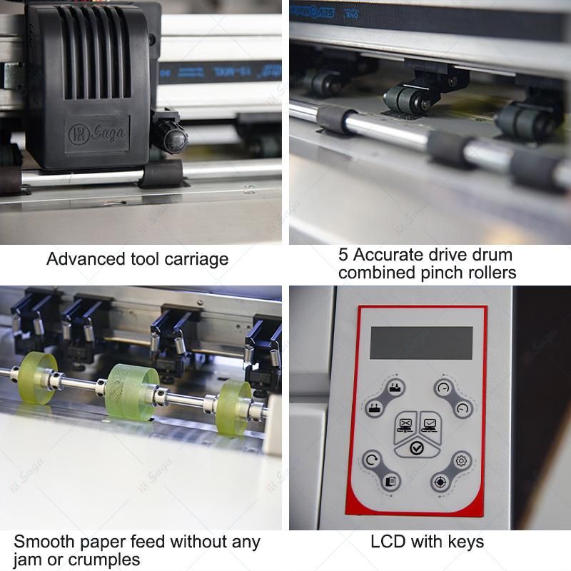 Auto Sheet Feeding Sticker/Vinyl Cutter Laser with Optical Sensor A3+ Paper Graphic