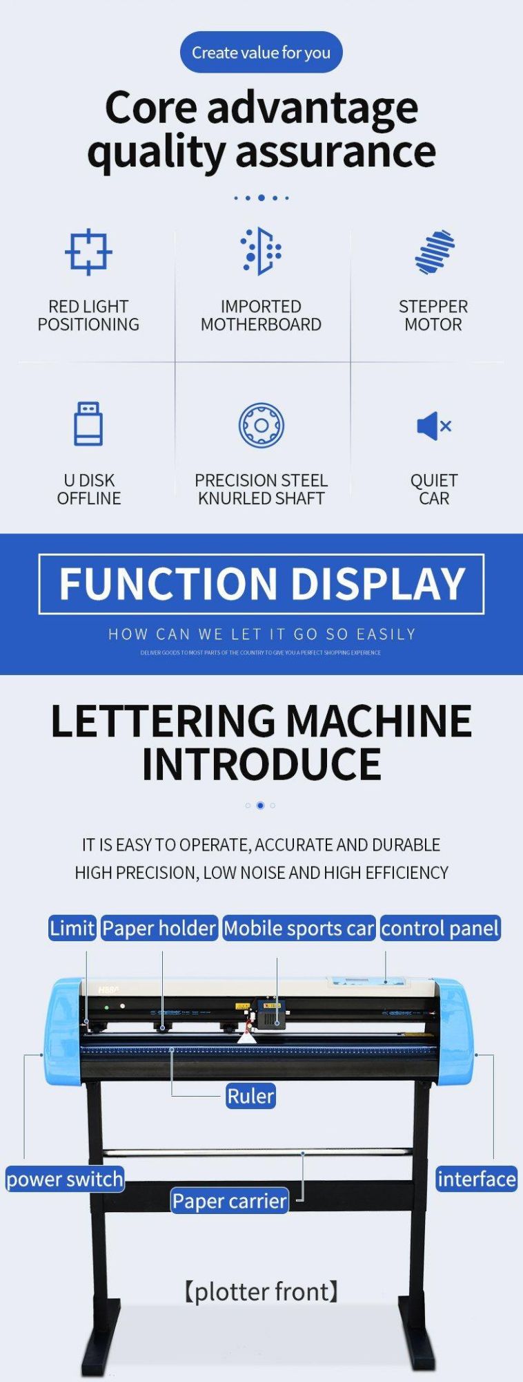 1m Wide High-Precision Labeloutline Engraving H1180 Model Red Light Edge Patrol Computer Machine Die Cutting Plotter