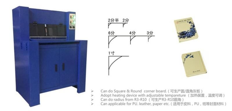 Semi Automatic Hard Case Book Cover Corner Rounding Machine