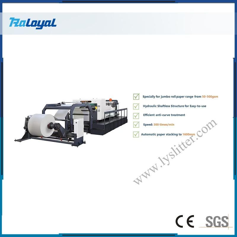 2 Rolls Automatic Mult Reel Paper Roll to Sheet Cutting Machine with Slitting and Web Guiding