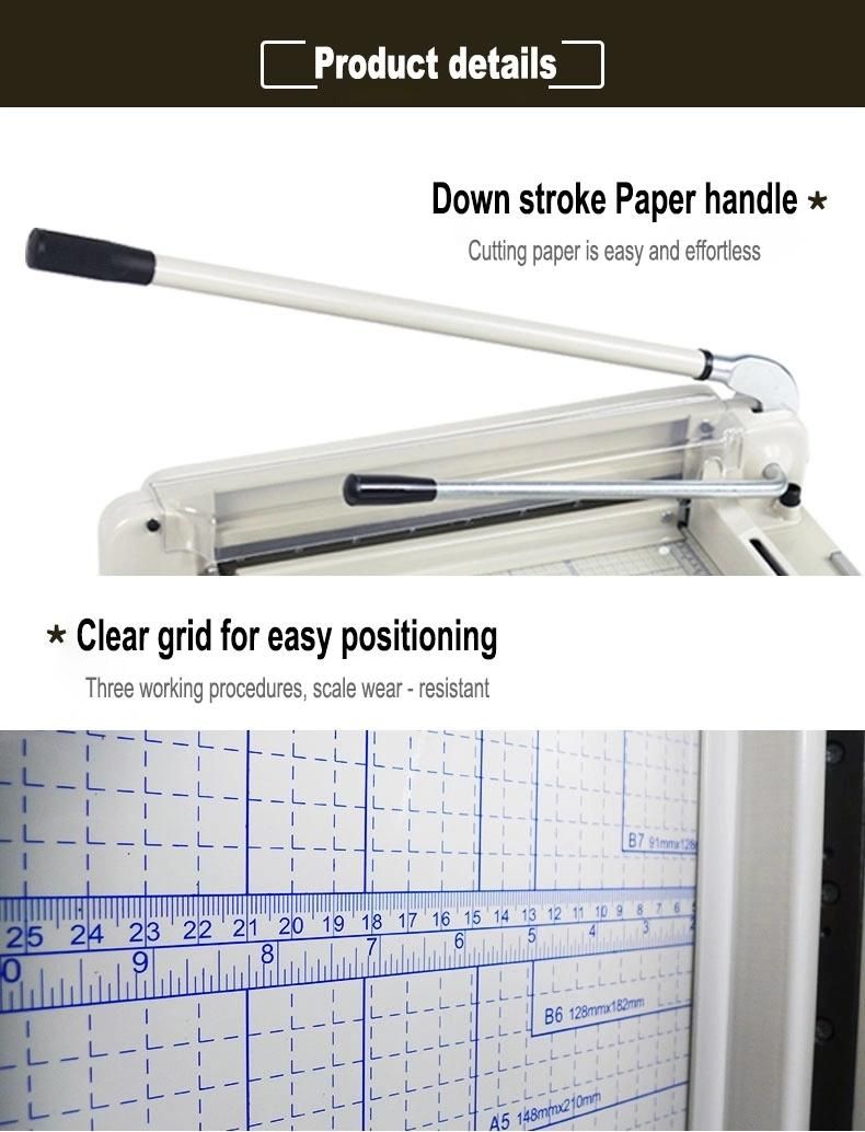 Heavy-Duty Manual Guillotine Desktop Stack Paper Cutter