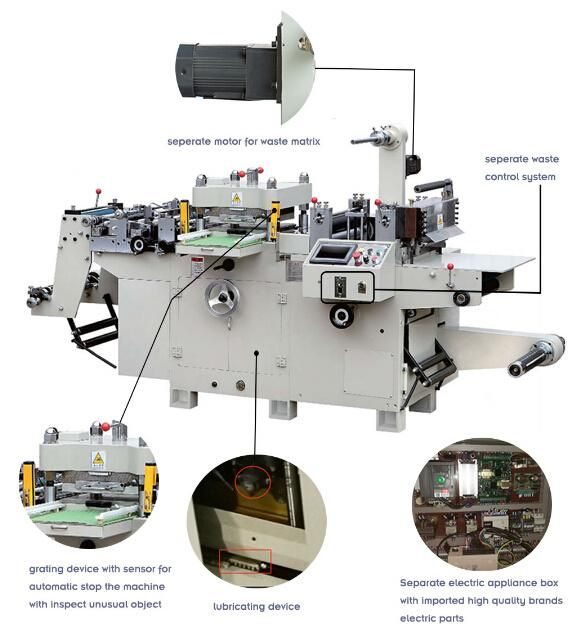 Flat Bed Label Automatic Hot Foil Die Cutting Stamping Machine