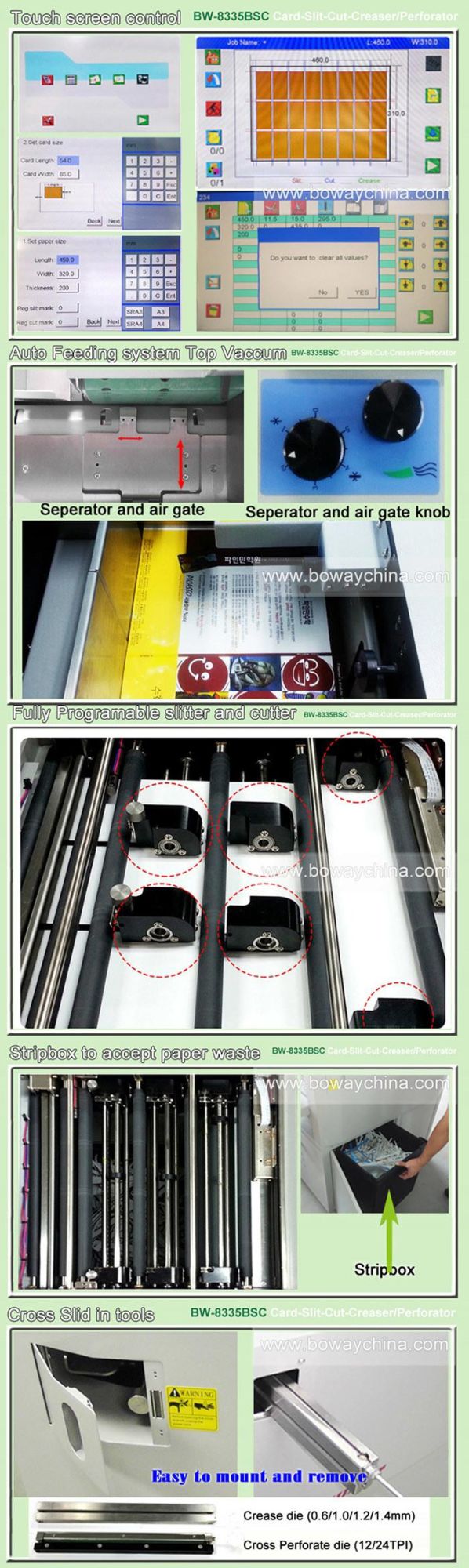 Boway A3 A4 Paper Automatic Slitter Cutter Creaser Perforator Namecard Name Business Card Cutting Machine