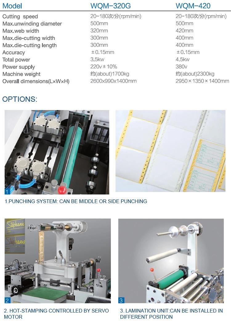Roll Adhesive Label Paper Automatic Die Cutting Machine